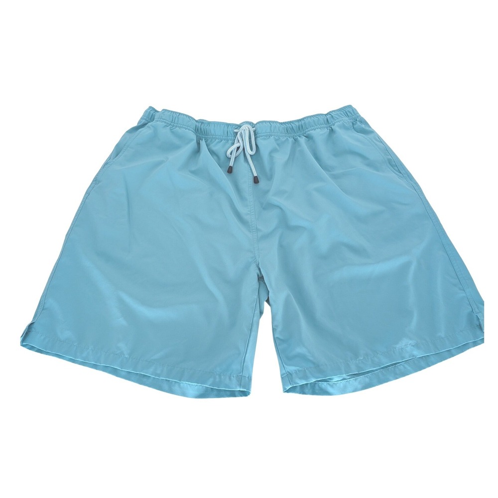 Peter Millar Nautilus Spiral Magic Print Swim Shorts Mens XXL Blue Seaside Beach